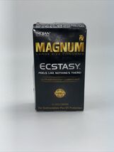 Magnum Ecstasy Large Size Lubricated Condoms, 10 Count ~OPEN BOX/ DAMAGE... - $14.75