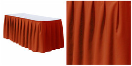 Table Skirt 14&#39; Linear Polyester for table 4 feet x 30&quot; - Burnt Orange - P01 - £99.00 GBP