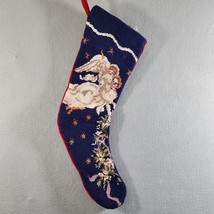 Double Angel Mother-Child Embroidered Tapestry 20.5&quot; Christmas Stocking ... - $24.98
