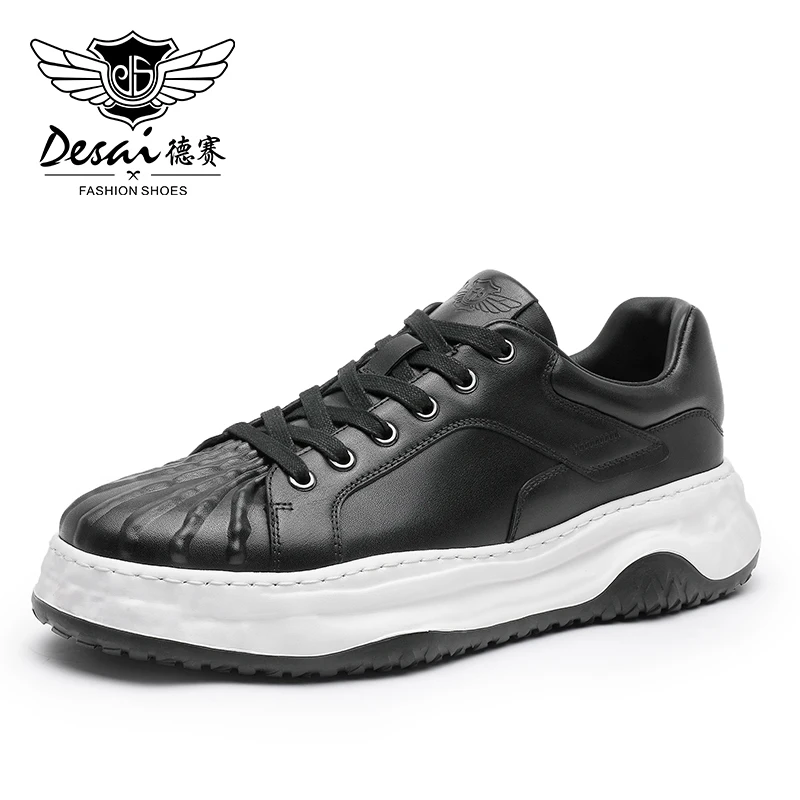 Shell Toe Brand Casual Genuine Leather Shoes For Men Sports Outdoor Walk... - £115.28 GBP
