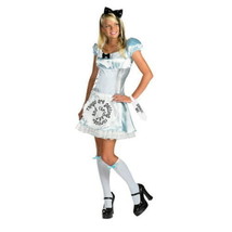Alice in Wonderland  - Young Adult Costume - Disney - Blue/White - Jr. (7-9) - £14.68 GBP