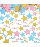 350 Pieces Twinkle Star Confetti Gender Reveal Confetti Blue And Pink Ta... - £14.15 GBP