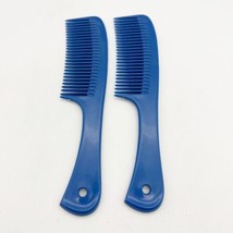 Plastic Blue Vintage 1980&#39;s Women&#39;s Men’s Unbreakable 8.5&quot; Hair COMB X2 - $24.99