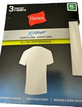 Hanes Men&#39;s Mesh White Undershirt Pack, X-Temp, 3-Pack, White, Size XL - $45.23