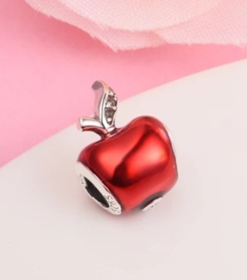 Primary image for New Authentic S925 Red Disney Apple White Snow Charm for Pandora Bracelet 