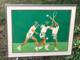 Stephen Robert Johns Original 1975 Huge Tennis Lob Serigraph Ap Artist Proof - £1,729.98 GBP