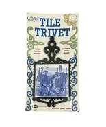 Vtg Cast Iron Ceramic Deflt Style Tile Trivet Decor Wall Mount Japan Nev... - $391.44 MXN