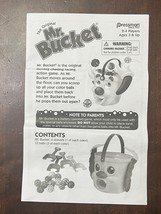 Mr. Bucket 2017 Game Replacement Parts: Game Instructions Booklet Free S... - £3.21 GBP