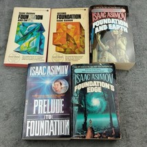 Isaac Asimov Foundation Series Paperback Book Lot Of 5 Books - £29.82 GBP