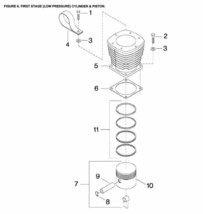 Ingersoll Rand 7100 LP Piston 5.12&quot; Assembly 30215222 Ref # 7 in pic - £186.07 GBP