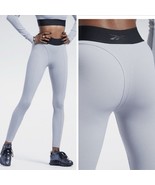 Reebok Cardi B 1X Ribbed GRAY HC5280 Training Leggings Pants Women’s - $39.57 CAD