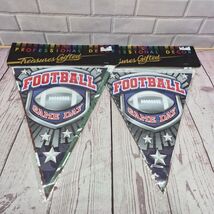 Football Game Day NFL Super Bowl Party Supplies Flag Banners, Lot Of 2-p... - $9.45