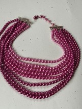 Vintage Japan Multistrand Shades of Barbie Pink Pearly Bead Necklace – shortest - £11.76 GBP
