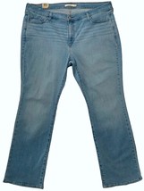 Women LEVIS Jeans Classic Bootcut Mid Rise Light Blue Wash w/ Stretch Sz 20W Med - £28.23 GBP