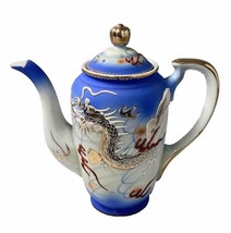 Vintage Fairyland Dragonware China Moriage Hand-Painted Teapot Blue - $42.03