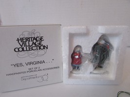 DEPT 56 58890 YES, VIRGINIA SET OF 2 ACCESSORY  FIGURES  L138 - $168.34 MXN