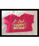 Build A Bear Workshop Fuchsia Pink Happy Birthday Tee Top - $14.95 CAD