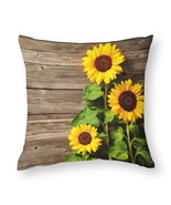 Mondxflaur Sunflowers Decorative Pillow Case Covers for Couches Sofas Po... - $10.99+