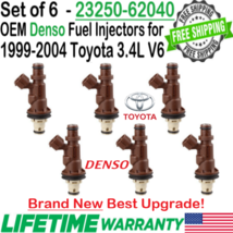 New OEM Denso x6 Best Upgrade Fuel Injectors for 2000-2004 Toyota Tundra 3.4L V6 - £325.77 GBP