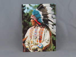 Vintage Postcard - North American Indian in Traditional Clothing - Traveltime - £11.79 GBP