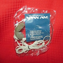 Vintage Pan Am Airlines Headphones Headset with Original Plastic Bag NEW - £9.99 GBP