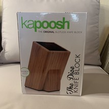 Kapoosh The Dice Bamboo Wood Slotless Knife Block  NEW NIB Blades Up To 8 Inches - £20.69 GBP