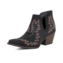 Retro Women Western Ankle Boots Roman Pointed Casual Booties Spring Winter Woman - £56.53 GBP