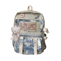 New Backpack Girls 2023 Summer Female Ox Cloth  Backpack Western Style Cute INS  - £95.42 GBP