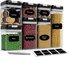 Airtight Food Storage Container Set-Cineyo-7 Piece Set Clear Plastic Canisters  - £30.76 GBP