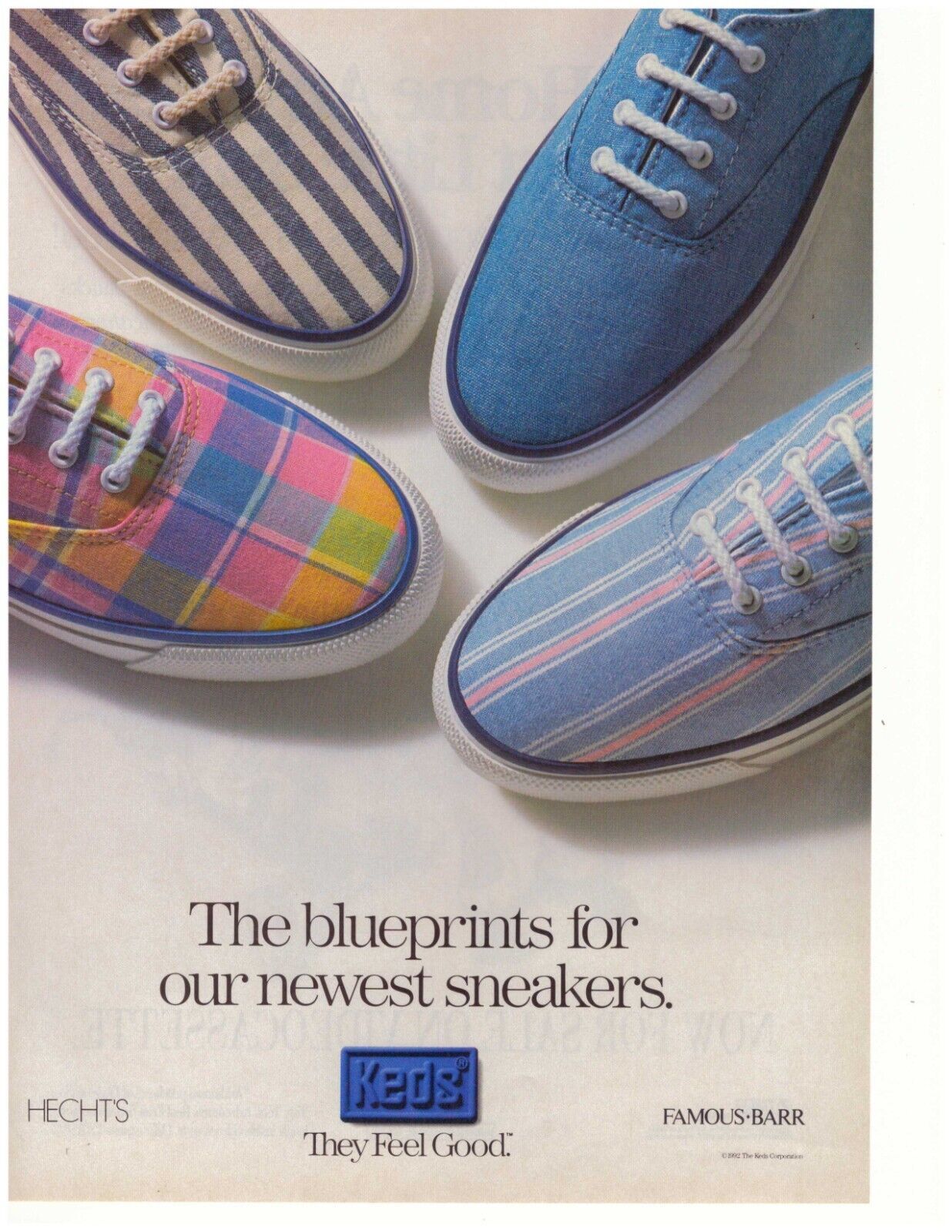 1992 Keds Sneakers Shoes Vintage Print Ad 1990s - $5.91