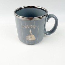 Vtg Congressional Insiders Club Washington DC Gray Silver Coffee Mug England PAC - £31.59 GBP