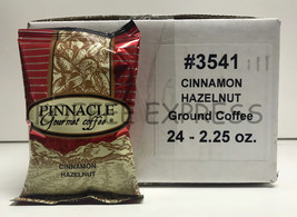 CINNAMON HAZELNUT GOURMET COFFEE PINNACLE BRAND  24/2.25oz CASE GROUND C... - $39.99