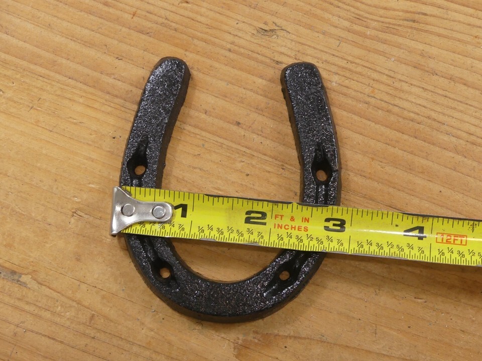 20 CAST IRON SMALL HORSESHOE 3" x 3 1/2" Horse Nick Nack LOT OF 20 BLACK COLOR Item image 7