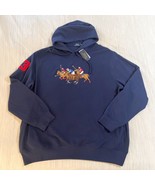 Polo Ralph Lauren Triple-Pony Men’s Fleece Hoodie -  Blue Sz XXL NWT - $211.10 CAD