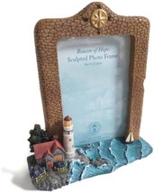 THOMAS KINKADE Sculpted Frame Beacon Of Hope Lighthouse &amp; Waves for 4”x6” Photo - £25.64 GBP