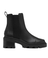 NEW SOREL Women’s Joan Now Leather Chelsea Ankle Boots Size 9 Black NIB - $148.01