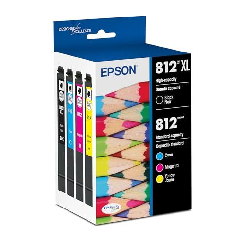 EPSON 812 DURABrite Ultra Ink High Capacity Black &amp; Standard Color Cartr... - $120.02