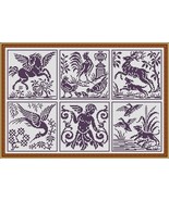 Antique Sampler Small Elements 2 Monochrome Counted Cross Stitch Pattern... - £3.90 GBP