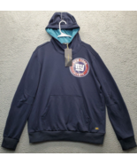 New York Giants Mier Hoodie Football Men&#39;s L Navy Pouch Pocket Ribbed Cu... - $32.40