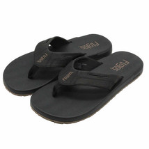 Flojos Men&#39;s Size 13, Flip Flop Sandals, Black-Tan, Customer Return - £12.59 GBP