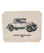 Vintage Carved Marble Wall Plaque 1934 Chrysler Airflow L Wallis Art 10x8&quot; - $1,089.32 MXN