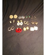 VINTAGE CLIP ON EARRINGS LOT OF 12 PAIRS OF CLIP-ON EARRINGS - ESTATE - €13,71 EUR