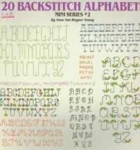 Leisure Arts Leaflet 407 20 Backstitch Alphabets Mini Series #2  - £9.91 GBP