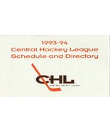 1993-94 Central Hockey League Schedule And Directory - Miller Beer Ice H... - £3.13 GBP