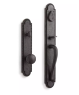 New Antique Pewter Marconi Solid Bronze Entrance Door Set with Knob by S... - $299.95