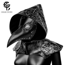 Halloween Stitching Color Plague Crow Doctor Bird Mask Headgear Prom Hol... - £27.49 GBP