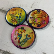 Pogs Lot Of 3 Slammers Vintage 90’s Milk Caps Sports Themed Retro Football #10 - £7.73 GBP