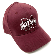 Mississippi State University Bulldogs Logo Maroon Adjustable Curved Bill Hat Cap - £14.26 GBP