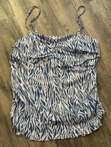 NEW DVF for Target Size XXL Sea Twig Blue and White Tube Top Camisole - £10.97 GBP