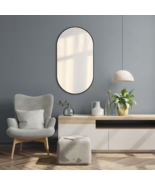 Glacier Bay 18&quot;x30&quot; Oval Black Framed Vanity Mirror Bathroom – Brand New - $39.59
